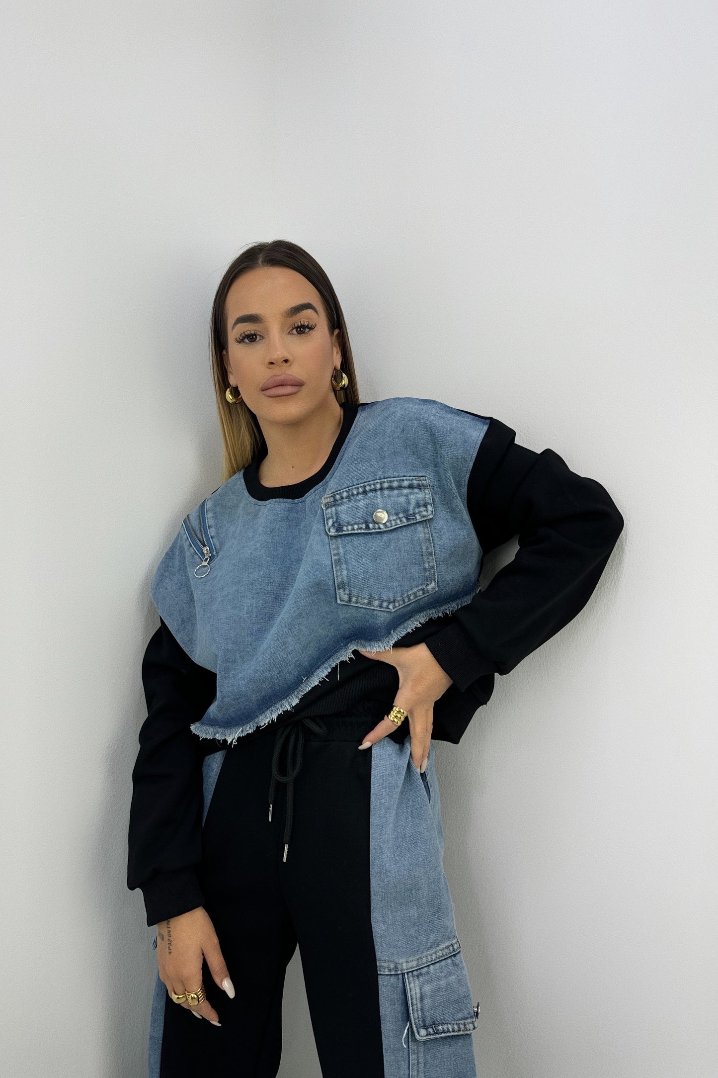 CHÁNDAL COMBINADO CON DENIM