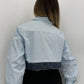 CAMISA CROPPED COMBINADA CON DENIM