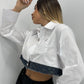 CAMISA CROPPED COMBINADA