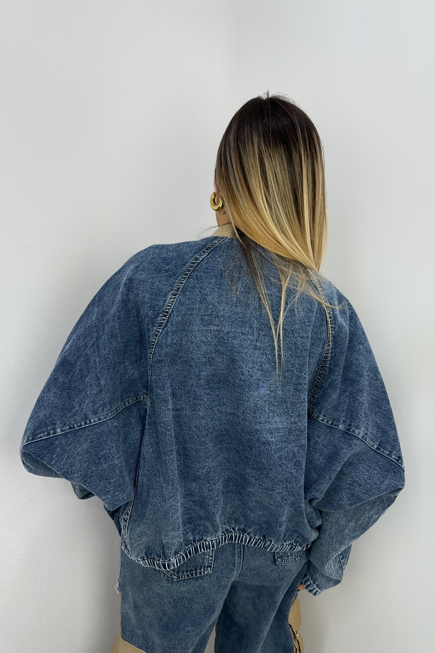 CHAQUETA BOMBER COMBINADA